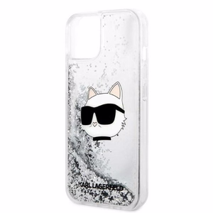 Karl Lagerfeld KLHCP14MLNHCCS iPhone 14 Plus 6.7" sidabrinis/sidabrinis kietasis dėklas Blizgučiai Choupette Galva