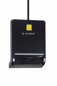 Gembird FD2-SCR – USB lustinių kortelių skaitytuvas, juodas