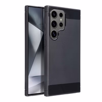 Anglies pluošto dėklas telefonui SAMSUNG S24 Ultra juodas