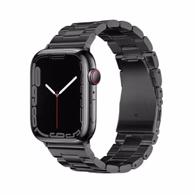 FORCELL F-DESIGN FA10 nerūdijančio plieno dirželis APPLE Watch 42 / 44 / 45 / 49 mm juodas