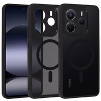 Visiškai matinis Magnētinis dėklas Xiaomi Redmi Note 14 5G juodas