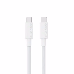 USB kabelis Acefast C18-03 60W USB-C to USB-C 1.2m baltas