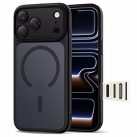 Tech-Protect Magpeak MagSafe CC dėklas telefonui iPhone 17 Pro - matinės juodos spalvos