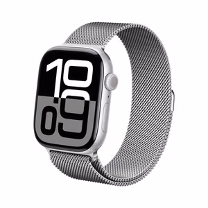 Crong Milano Steel nerūdijančiojo plieno dirželis, skirtas Apple Watch 38 / 40 / 41 / 42 mm, sidabro spalvos