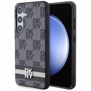 DKNY odinis languoto Mono rašto ir spausdintų juostų dėklas telefonui Samsung Galaxy S24+ - juodas