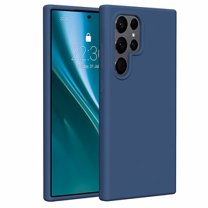 Etteri silikoninis dėklas telefonui Samsung Galaxy S24 Ultra tamsiai mėlynas