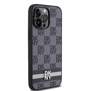 DKNY Odinis languotas mono raštas ir spausdintos juostos dėklas telefonui iPhone 14 Pro Max - juodas