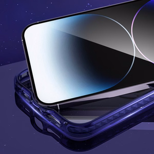 Kingxbar PQY Ice Crystal Series magnetinis dėklas telefonui iPhone 14 Plus MagSafe sidabrinis