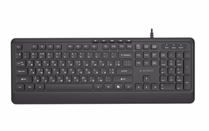 GEMBIRD KB-MCH-05-CYRL daugialypės terpės klaviatūra USB, kirilica, juoda