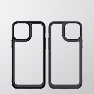 Outer Space dėklas iPhone 12 Pro Max kietas dangtelis su geliniu rėmu raudona