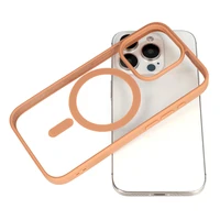 Akrilinis spalvotas magnetinis dėklas telefonui Iphone 16 Plus dykumos titano