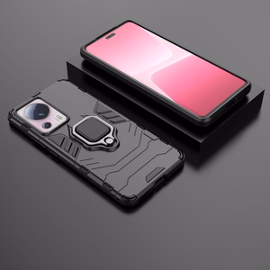 Dėklas telefonui Ring Armor Xiaomi 13 Lite su magnetiniu laikikliu ir žiedu - juodas