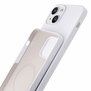 3mk Hardy Silicone MagDėklas iPhone 14 Plus - baltas