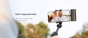 VEGER Išorinė baterija 5000 mAh su įmontuota jungtimi Lightning PD QC3.0 3A 20W PlugOn (W0556P) juoda