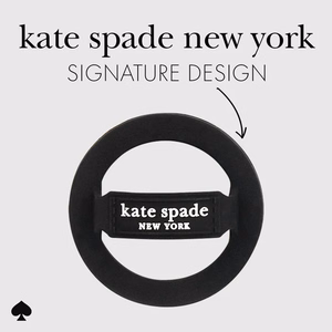 MagSafe magnetinis telefono laikiklis pirštui Kate Spade New York Magnetic Loop Grip, juodas