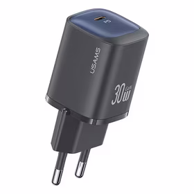 USAMS Tinklo įkroviklis CC251 30W GaN USB-C Fast Charging HC Series juodas CC251TC01