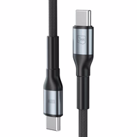 3mk Hyper Cable N-SERIES USB-C / USB-C 1m 20V/5A 100W laidas - juodas