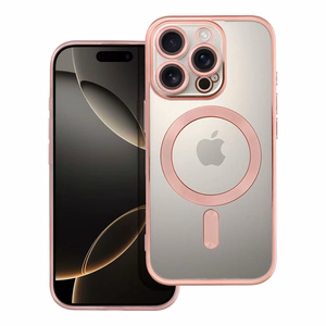 ELECTRO MAG COVER dėklas telefonui suderinamas su Magnetiniu IPHONE 16 Pro rožinis auksas
