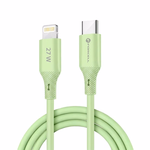 FORCELL F-ENERGY C346 kabelis Type C į Lightning PD 3A 27W Silicone 1 m žalias