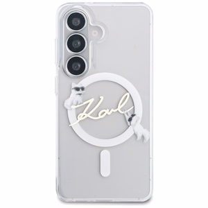 Karl Lagerfeld dėklas IML KC Script MagSafe skirtas Samsung Galaxy S26 Plus skaidrus