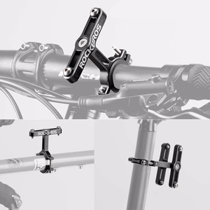 Rockbros KS-415 aliuminio reguliuojamas gertuvės laikiklio adapteris - juodas