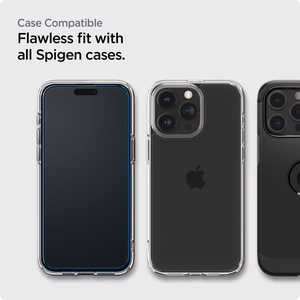 Spigen ALM Glass FC grūdintas stiklas iPhone 15 Pro - juodas 2 vnt.