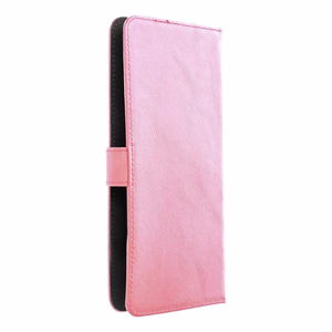 Universalus knygos tipo dėklas BENDRAS dydis XL Samsung A12 / A13 4G / A34 5G / A02s / Xiaomi Redmi 12 4G / 12C / Note 12 4G / 12 Pro 5G Oppo A53s / A72 / A92 rožinis