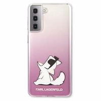 Karl Lagerfeld Choupette Fun dėklas Samsung Galaxy S21+ - Rožinis