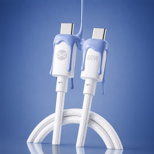 Forever Vibe laidas USB-C - USB-C 1,0 m 60W žydras