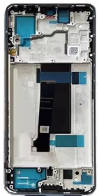 Ekranas Xiaomi Redmi Note 13 Pro 5G/Poco X6 5G su lietimui jautriu stikliuku ir rėmeliu Black OLED