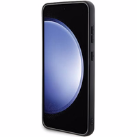 Karl Lagerfeld KLHCS24SPSAKCMPK S24 S921 kietasis dėklas telefonui juodas Saffiano Karl & Choupette Metal Pin