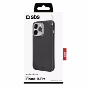 SBS Juodas Instinct Dėklas Rigid, velvet touch, skirtas iPhone 14 Pro