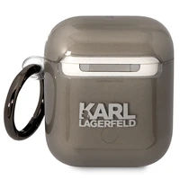 Karl Lagerfeld KLA2HNIKTCK AirPods 1/2 dėklas juodas/juodas Karl`s Head
