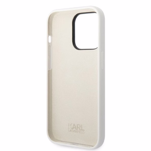 Karl Lagerfeld Silikoninis Ikonik dėklas iPhone 14 Pro Max - baltas