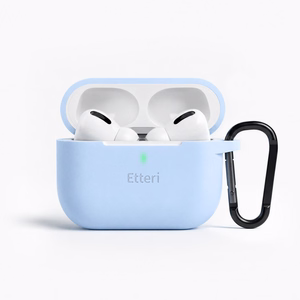 Etteri silikoninis dėklas, skirtas AirPods Pro 3 šviesiai mėlynas