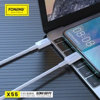 Foneng Kabelis X55 - Type-C į Type-C - PD 60W 2 m baltas