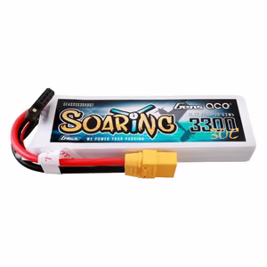 „Gens Ace“ „G-Tech Soaring“ 3300 mAh, 11,1 V, 30C, 3S1P LiPo akumuliatorių rinkinys su XT90 jungtimi