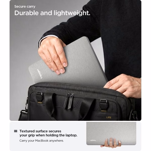 Spigen Urban Fit dėklas, skirtas MacBook Pro 14" 2021 / 2023 / 2024 / 2025 / 2026 – pilkas