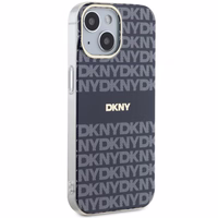 DKNY IML Mono ir juostelės Magnetinis dėklas iPhone 15 / 14 / 13 - mėlyna