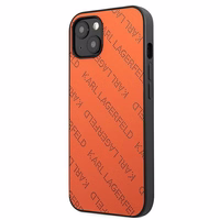 Karl Lagerfeld KLHCP13SPTLO iPhone 13 mini 5,4 "oranžinis kietas dėklas Perforuotas Allover