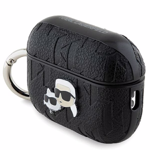 Karl Lagerfeld Monogram Karl & Choupette Head Case for AirPods Pro 2 - Black