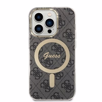 Rinkinys Guess GUBPP14XH4EACSK dėklas + įkroviklis iPhone 14 Pro Max 6.7" juodas/kietas dėklas 4G Spausdinimas Magnetinis