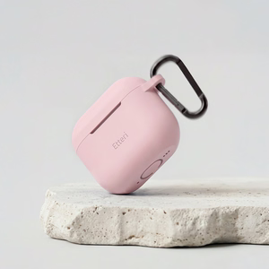 Etteri silikoninis dėklas, skirtas AirPods 4 šviesiai rožinis