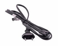 Gembird PC-184/2 maitinimo kabelis Juoda 1,8 m C tipo maitinimo kištukas C8 šakotuvas