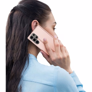 DUX DUCIS чехол-книжка SKIN PRO для SAMSUNG S25 Ultra розовый