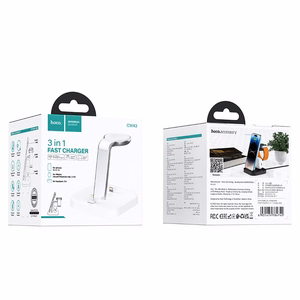 Belaidis įkroviklis Hoco (CW43) 3in 1 (15W MagSafe Compatible) baltas