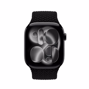 Crong Wave Band pintas Apple Watch dirželis, 38/40/41/42 mm, juodas