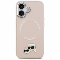 Karl Lagerfeld Karl & Choupette Pins Magnetinis dėklas telefonui iPhone 17 Pro - rožinis