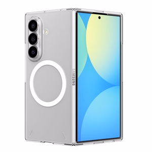 Spigen AirSkin MagFit dėklas, skirtas „Samsung Galaxy Z Fold 8 Ultra“ – skaidrus su balta spalva