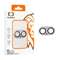 Tempered glass Tel Protect 95% AR+AF Full Metal Camera Protector on camera for Iphone 17 purple (camera island)